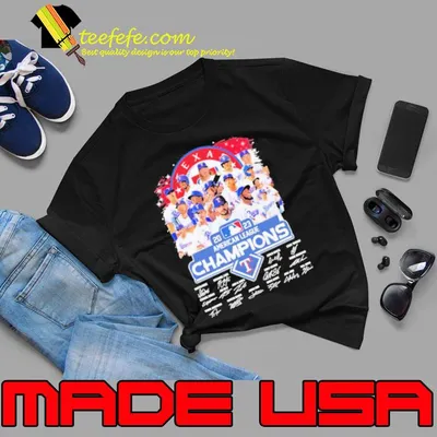 Texas Rangers 2023 American League Champions Signatures Shirt