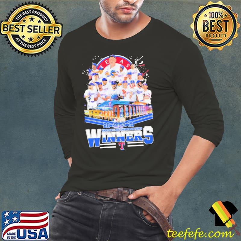 Texas Rangers ALCS 2023 American League Championship Series Winners Signatures Shirt Long Sleeve Tee Texas Rangers ALCS 2023 American League Championship Series Winners Signatures Shirt Long Sleeve Tee