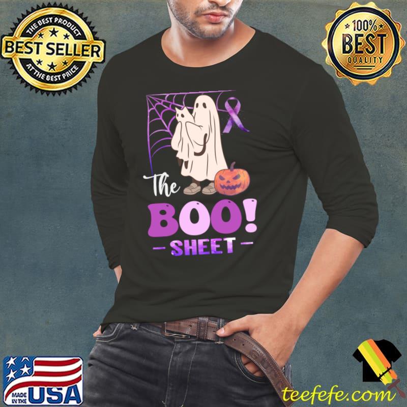 The boo sheet Domestic Violence Halloween Purple Ribbon T-Shirt Long Sleeve Tee The boo sheet Domestic Violence Halloween Purple Ribbon T-Shirt Long Sleeve Tee