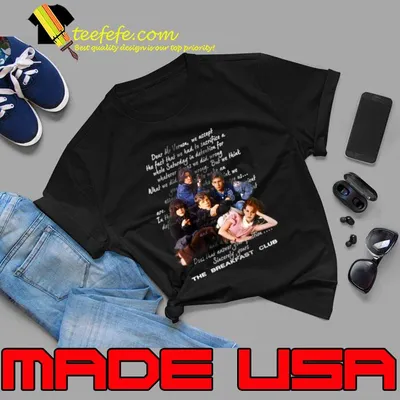 The Breakfast Club Letter Black Adult Quote T-Shirt