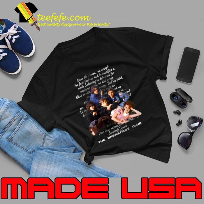 The Breakfast Club Letter Black Adult Quote T-Shirt