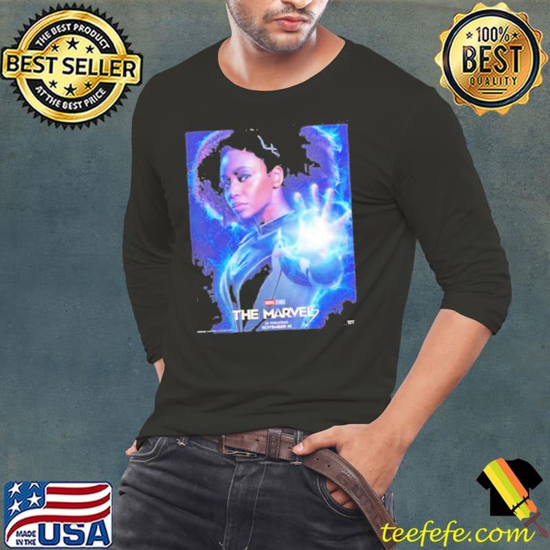 The Marvels Monica Rambeau Characters Poster In Theaters November 10 Classic Shirt Long Sleeve Tee The Marvels Monica Rambeau Characters Poster In Theaters November 10 Classic Shirt Long Sleeve Tee