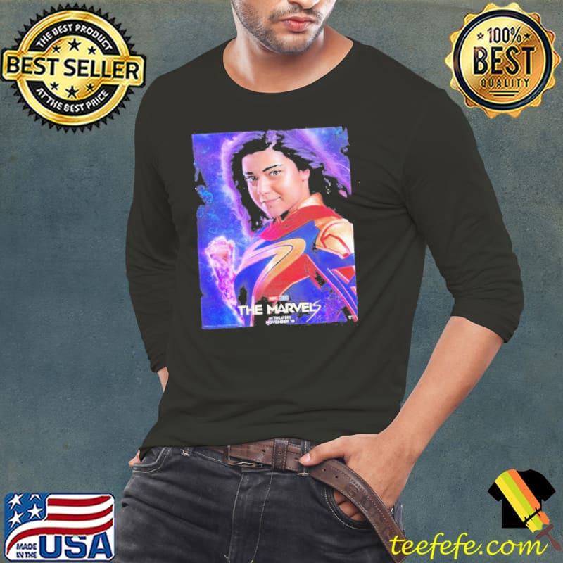 The Marvels Ms Marvel Characters Poster In Theaters November 10 Unisex Shirt Long Sleeve Tee The Marvels Ms Marvel Characters Poster In Theaters November 10 Unisex Shirt Long Sleeve Tee