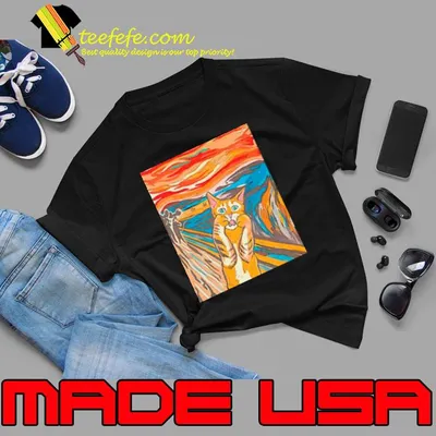 The scream parody cat shirt