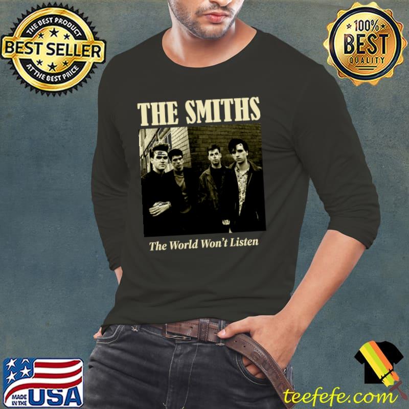 The Smiths The World Won't Listen Rock Music Band T-Shirt Long Sleeve Tee The Smiths The World Won't Listen Rock Music Band T-Shirt Long Sleeve Tee