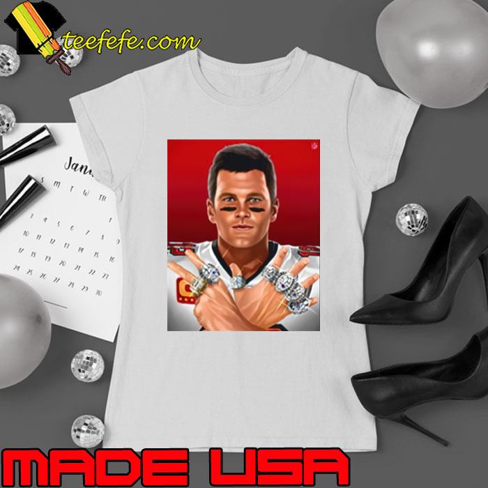 Tom Brady 7 Rings Super Bowl Tampa Bay Buccaneers s Ladies tee Tom Brady 7 Rings Super Bowl Tampa Bay Buccaneers s Ladies tee