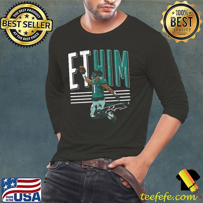 Travis Etienne Jacksonville ET Him football running back signature T-Shirt Long Sleeve Tee Travis Etienne Jacksonville ET Him football running back signature T-Shirt Long Sleeve Tee