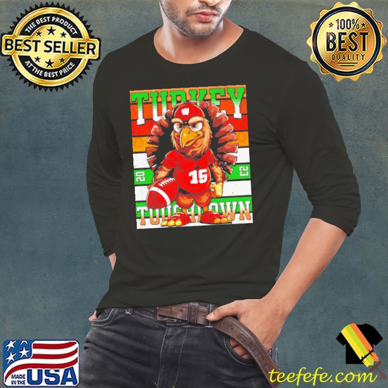 Turkey Touchdown Football Thanksgiving Gift s Long Sleeve Tee Turkey Touchdown Football Thanksgiving Gift s Long Sleeve Tee