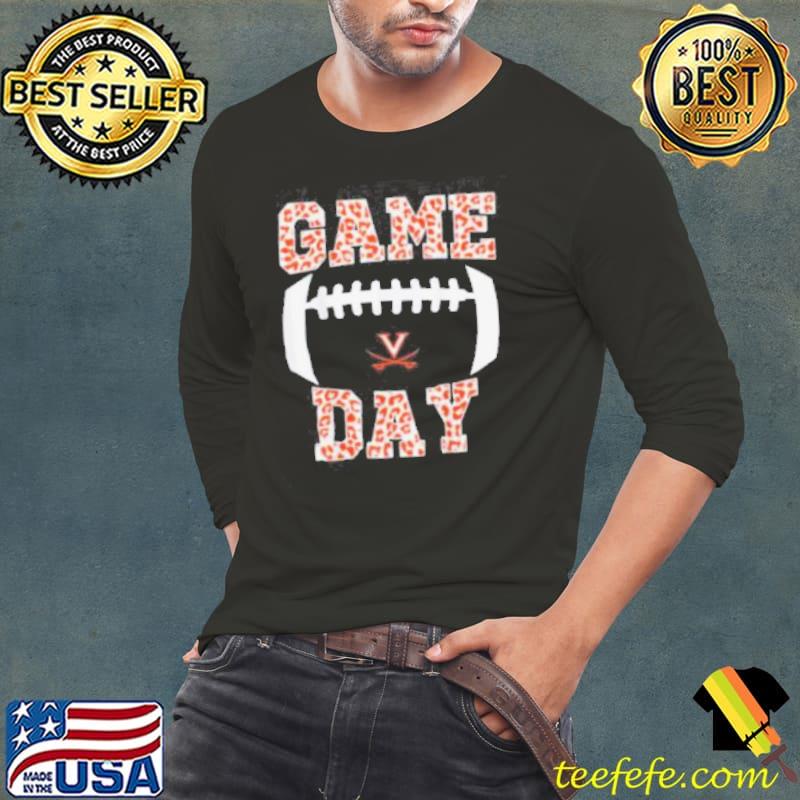 Virginia Cavaliers Football Pattern Shirt Long Sleeve Tee Virginia Cavaliers Football Pattern Shirt Long Sleeve Tee