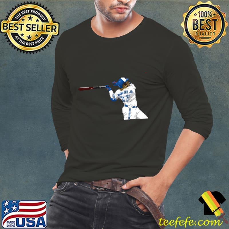 Vladdy Junior Swing professional baseball first baseman and designated hitter T-Shirt Long Sleeve Tee Vladdy Junior Swing professional baseball first baseman and designated hitter T-Shirt Long Sleeve Tee
