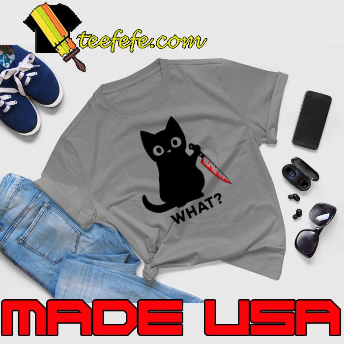 What black cat with knife blood halloween s Unisex What black cat with knife blood halloween s Unisex