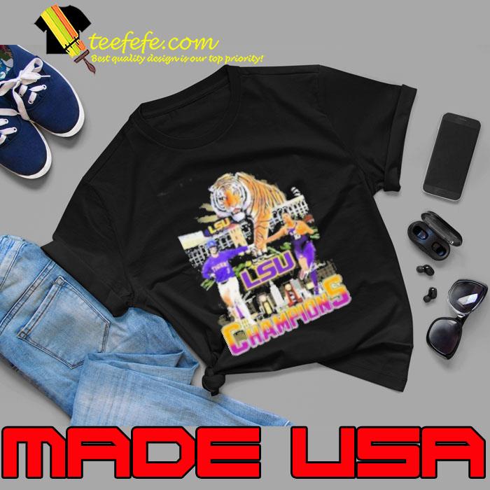 2023 Champions Dylan Crews And Angel Reese Lsu Tigers Signatures Shirt