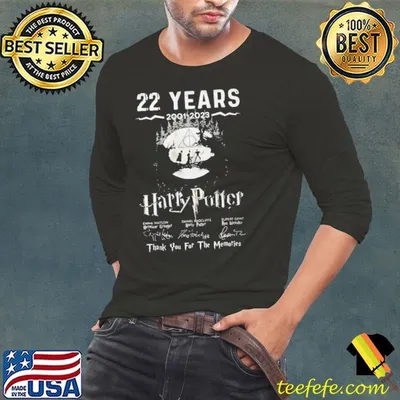 22 Years 2001-2023 Harry Potter Thank You For The Memories Signatures shirt