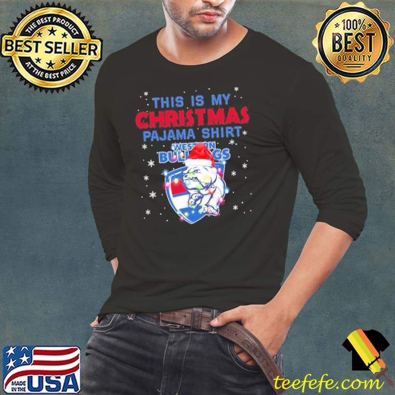 AFL This is christmas Pajamas sweater Western Bulldogs s Long Sleeve Tee AFL This is christmas Pajamas sweater Western Bulldogs s Long Sleeve Tee