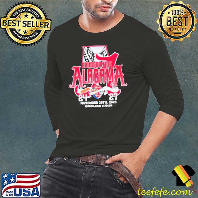 Alabama Crimson Tide Win 27 24 Auburn Tigers 2023 Iron Bowl Champions Final Score Shirt Long Sleeve Tee Alabama Crimson Tide Win 27 24 Auburn Tigers 2023 Iron Bowl Champions Final Score Shirt Long Sleeve Tee