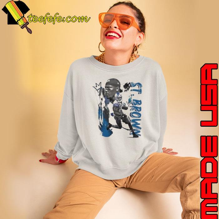 Amon Ra St. Brown number 14 Detroit Lions Football Player Pose Gift  Shirt