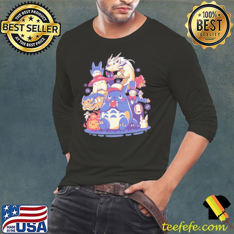 Anime Ghibli Characters Squad Shirt Long Sleeve Tee Anime Ghibli Characters Squad Shirt Long Sleeve Tee