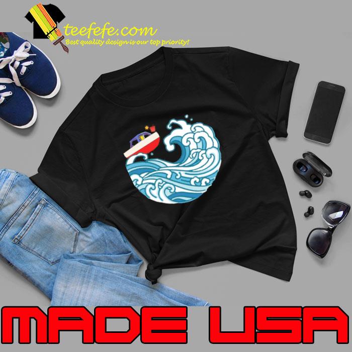 Anime Ghibli Ponyo Boat On Big Wave Shirt