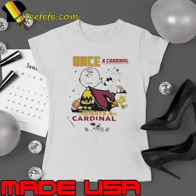 Arizona Cardinals Snoopy And Charlie Brown Once A Cardinal Always A Cardinal shirt