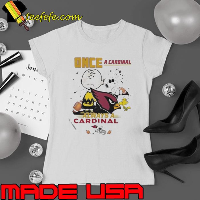Arizona Cardinals Snoopy And Charlie Brown Once A Cardinal Always A Cardinal shirt
