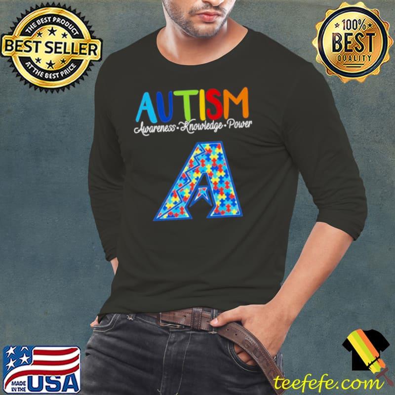 Arizona Diamondbacks Autism Awareness Knowledge Power s Long Sleeve Tee Arizona Diamondbacks Autism Awareness Knowledge Power s Long Sleeve Tee