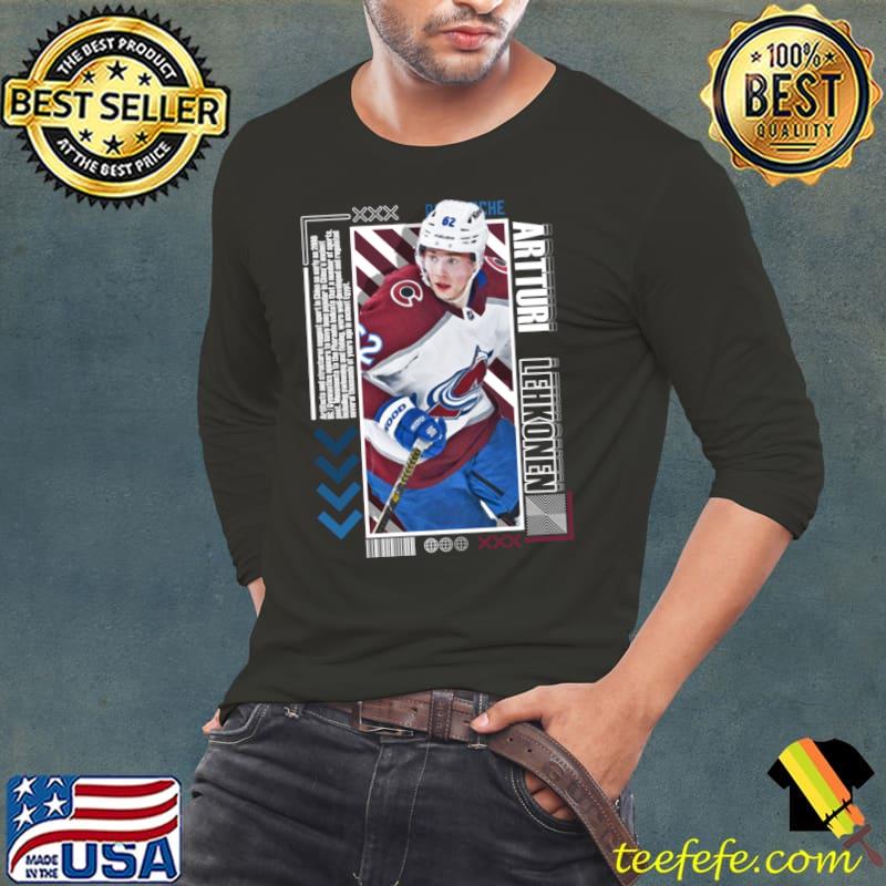 Artturi Lehkonen Finnish professional ice hockey player for the Colorado Avalanche T-Shirt Long Sleeve Tee Artturi Lehkonen Finnish professional ice hockey player for the Colorado Avalanche T-Shirt Long Sleeve Tee