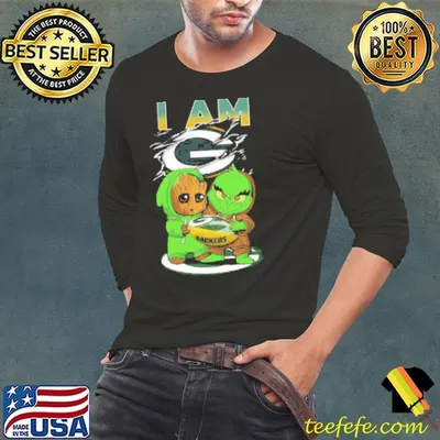 Baby Groot And Baby Grinch I AM Green Bay Packers Shirt