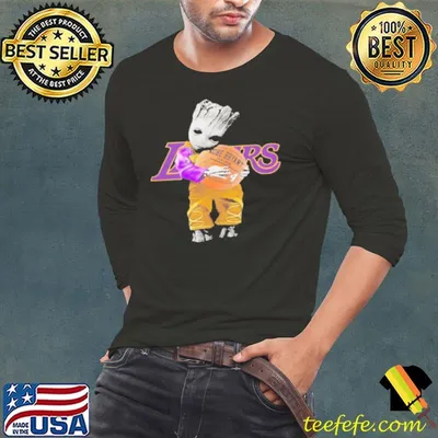 BABY GROOT LAKERS HUG KOBE BRYANT BASKETBALL SIGNATURE Shirt