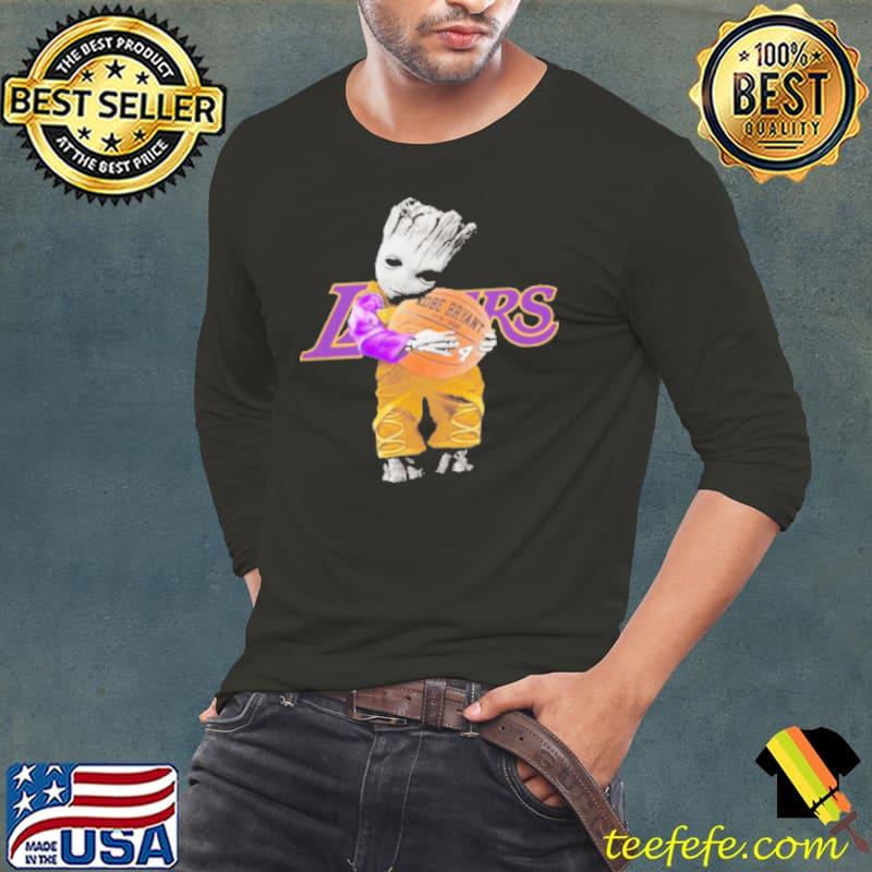 BABY GROOT LAKERS HUG KOBE BRYANT BASKETBALL SIGNATURE Shirt