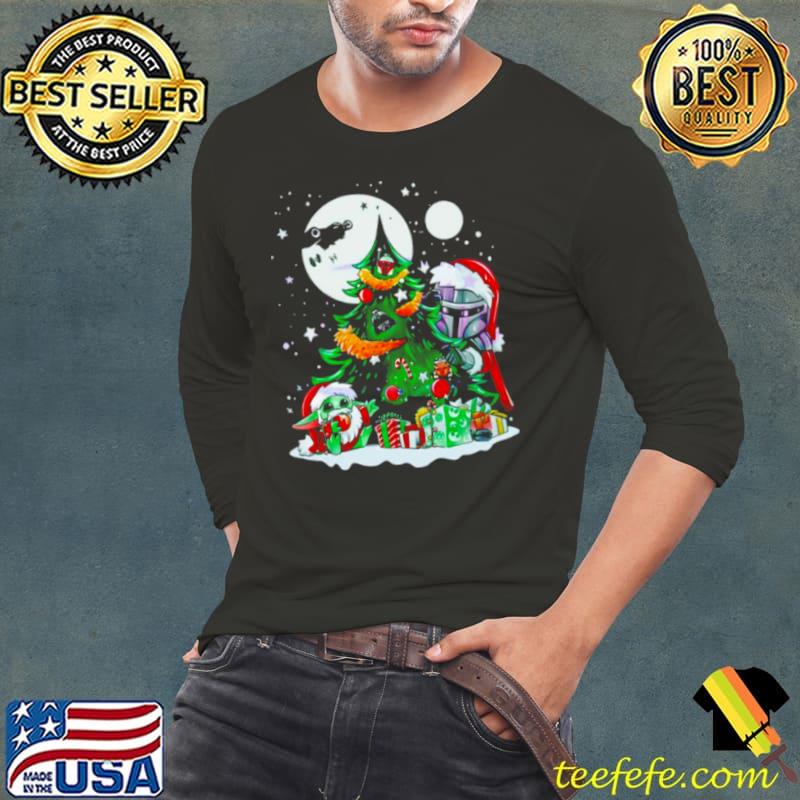 Baby Yoda and Darth Vader Star Wars Christmas tree s Long Sleeve Tee Baby Yoda and Darth Vader Star Wars Christmas tree s Long Sleeve Tee