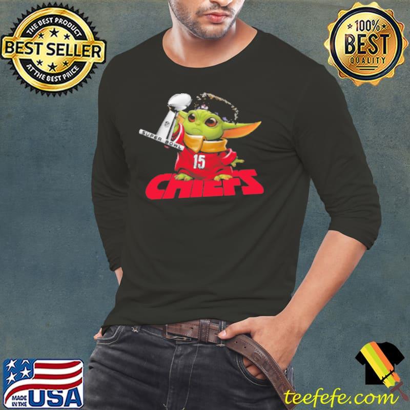 Baby Yoda Mashup Patrick Mahomes Super Bowl Kansas City Chiefs Shirt Long Sleeve Tee Baby Yoda Mashup Patrick Mahomes Super Bowl Kansas City Chiefs Shirt Long Sleeve Tee