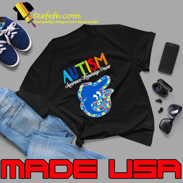 Baltimore Orioles Autism Awareness Knowledge Power shirt