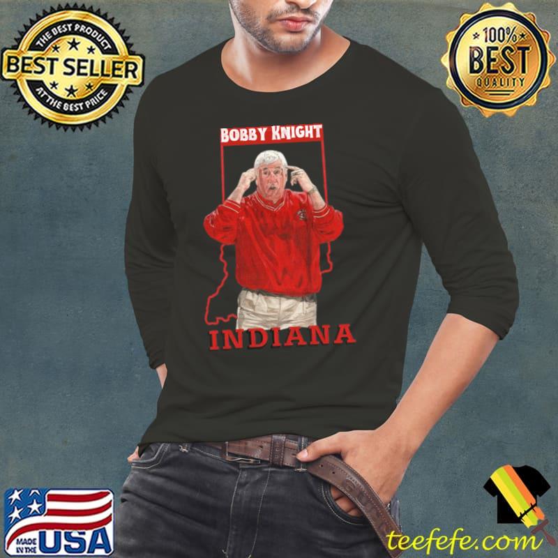 Bobby Knight Indiana American men's college basketball T-Shirt Long Sleeve Tee Bobby Knight Indiana American men's college basketball T-Shirt Long Sleeve Tee