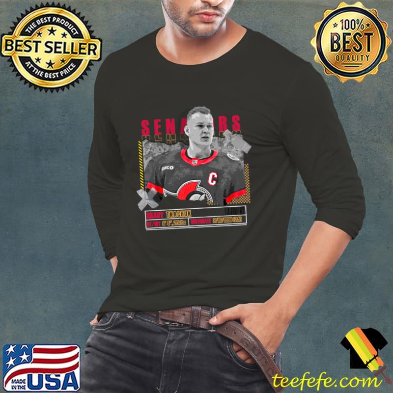 Brady Tkachuk American professional ice hockey left winger and captain of the Ottawa Senators T-Shirt Long Sleeve Tee Brady Tkachuk American professional ice hockey left winger and captain of the Ottawa Senators T-Shirt Long Sleeve Tee