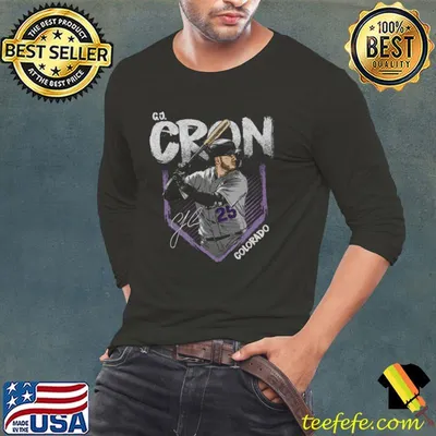 C.J. Cron American professional baseball first baseman signature Colorado Base T-Shirt