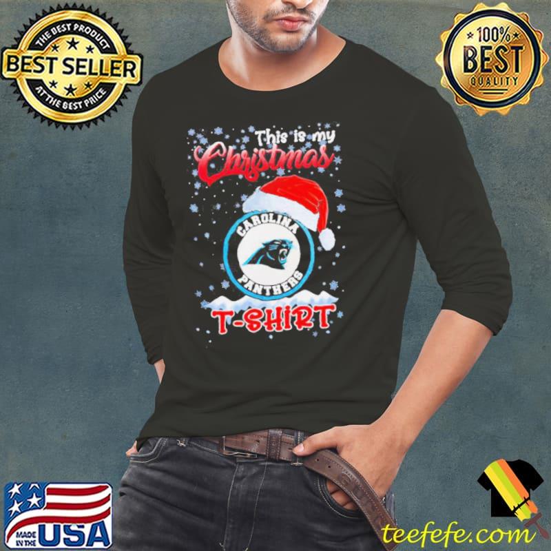 Carolina Panthers This Is My Christmas NFL Shirt Long Sleeve Tee Carolina Panthers This Is My Christmas NFL Shirt Long Sleeve Tee