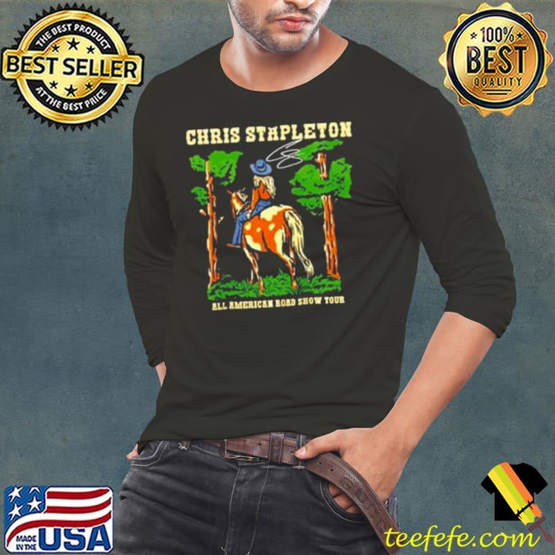 Chris Stapleton All American Road Show Tour 2023 Signature s Long Sleeve Tee Chris Stapleton All American Road Show Tour 2023 Signature s Long Sleeve Tee