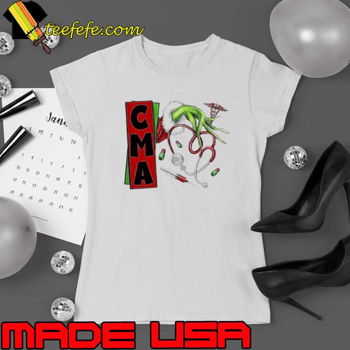 Christmas Grinch Hand Nurse CMA Shirt