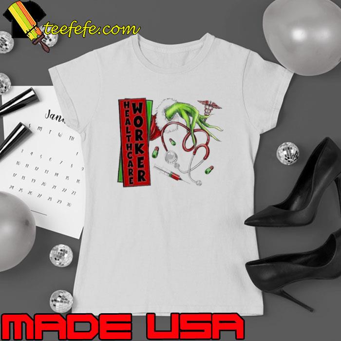 Christmas Grinch Hand Nurse Healthcare Worker Shirt