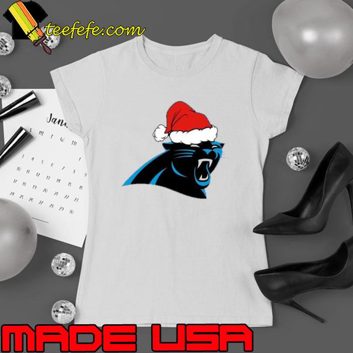 Christmas Holiday Carolina Panthers Santa Logo s Ladies tee Christmas Holiday Carolina Panthers Santa Logo s Ladies tee