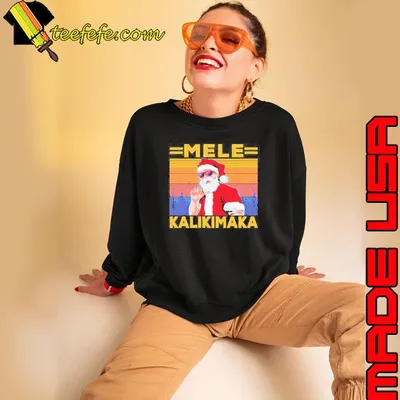 Christmas Mele Kalikimaka Santa Shaka Hawaii Shirt