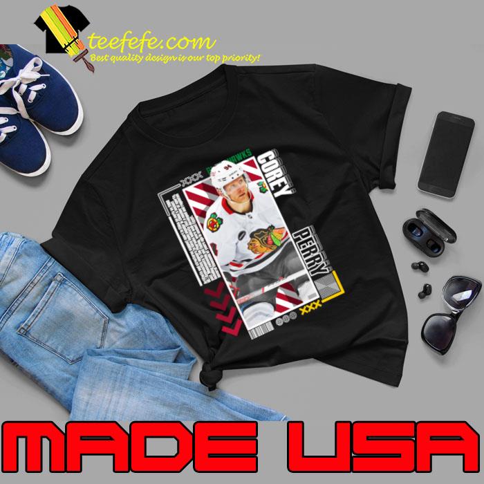 Corey Perry Canadian professional ice hockey player and alternate captain for the Chicago Blackhawks T-Shirt Unisex Corey Perry Canadian professional ice hockey player and alternate captain for the Chicago Blackhawks T-Shirt Unisex