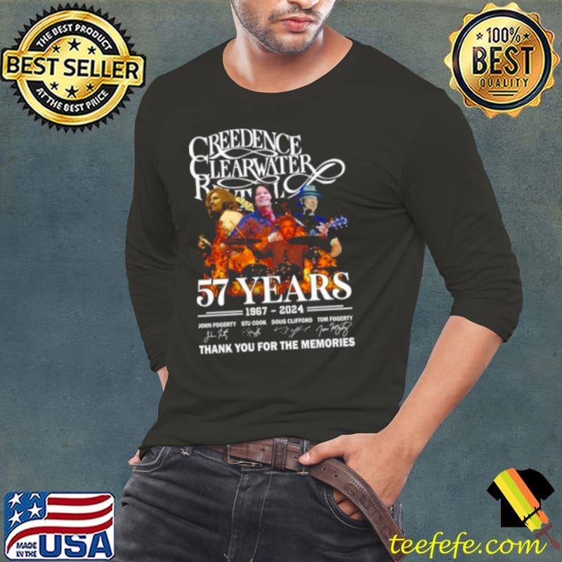 Creedence Clearwater Revival 57 Years 1967 – 2024 Thank You For The Memories Signatures s Long Sleeve Tee Creedence Clearwater Revival 57 Years 1967 – 2024 Thank You For The Memories Signatures s Long Sleeve Tee