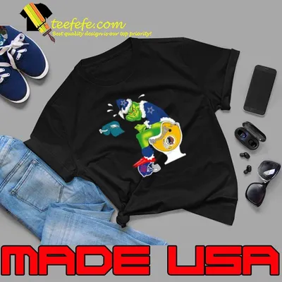 Dallas Cowboys Santa Claus Grinch toilet Christmas 2023 shirt