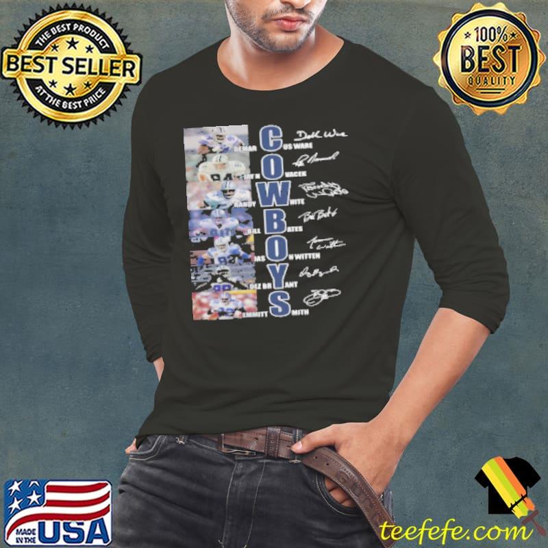 Dallas Cowboys Team Players Demarcus Ware Jay Novacek Signatures Shirt Long Sleeve Tee Dallas Cowboys Team Players Demarcus Ware Jay Novacek Signatures Shirt Long Sleeve Tee