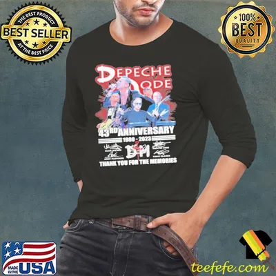 Depeche Mode 43rd Anniversary 1980-2023 Thank You For The Memories Signatures Shirt