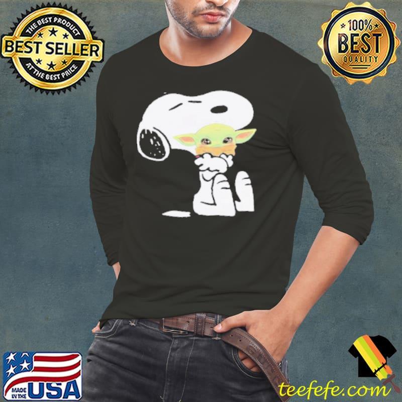 Disney Snoopy Hug Baby Yoda Shirt Long Sleeve Tee Disney Snoopy Hug Baby Yoda Shirt Long Sleeve Tee