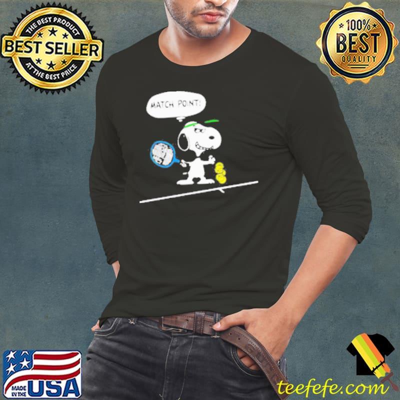 Disney Snoopy Playing Badminton Match Point Shirt Long Sleeve Tee Disney Snoopy Playing Badminton Match Point Shirt Long Sleeve Tee