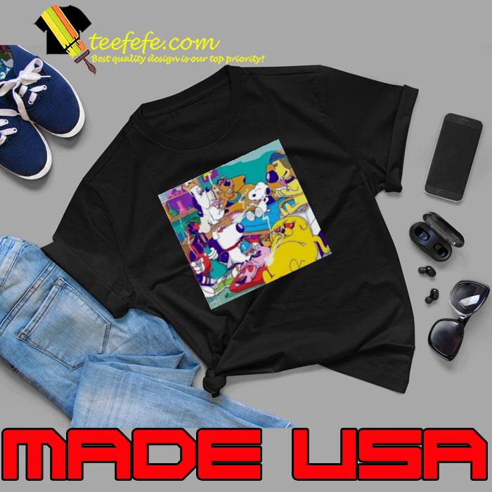 Dogs cartoon characters smoke shirt Dogs cartoon characters smoke shirt