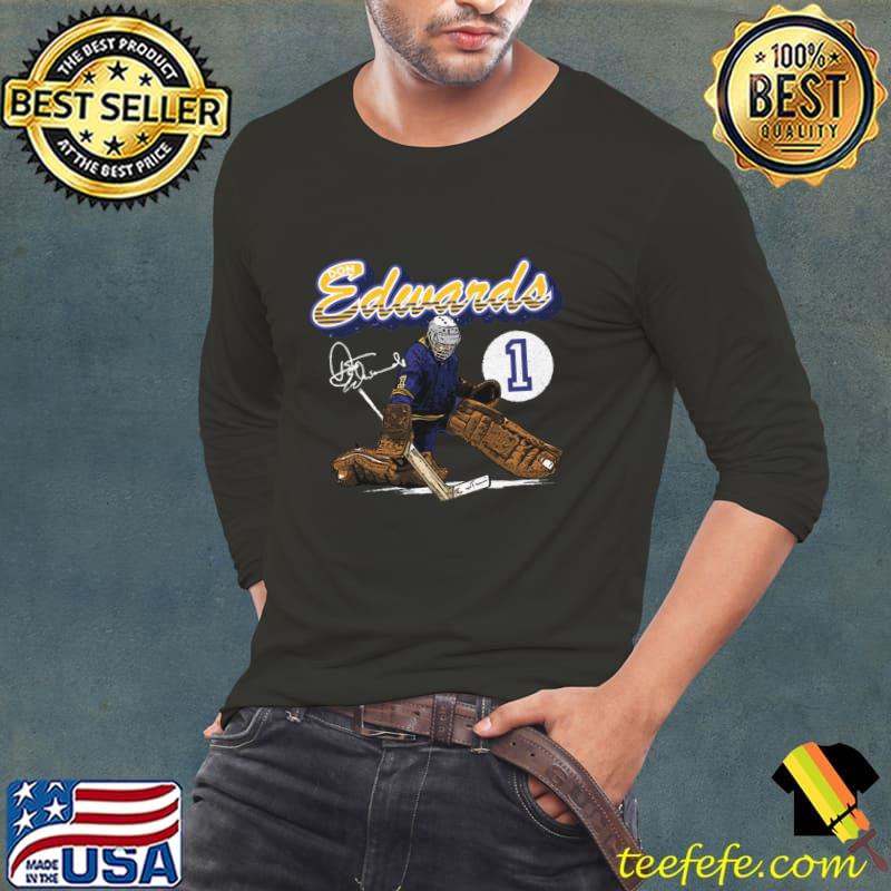 Don Edwards Buffalo Retro Script Signature Ice Hockey NHL T-Shirt Long Sleeve Tee Don Edwards Buffalo Retro Script Signature Ice Hockey NHL T-Shirt Long Sleeve Tee